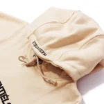 W Essentiels Hoodie Ecume Mid Logo Tan - Gambar 4