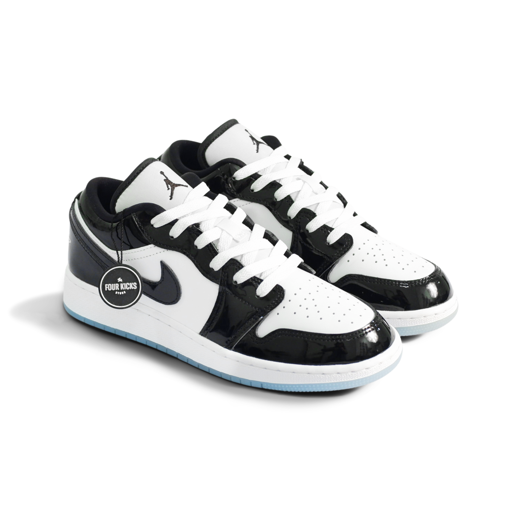1999 Nike Air Jordan 1 Low SE Concord White Black GS DV1333 100 - Gambar 1