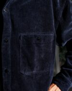 Stone Island Overshirt Corduroy Patch Pocket Shirt Navy - Gambar 7