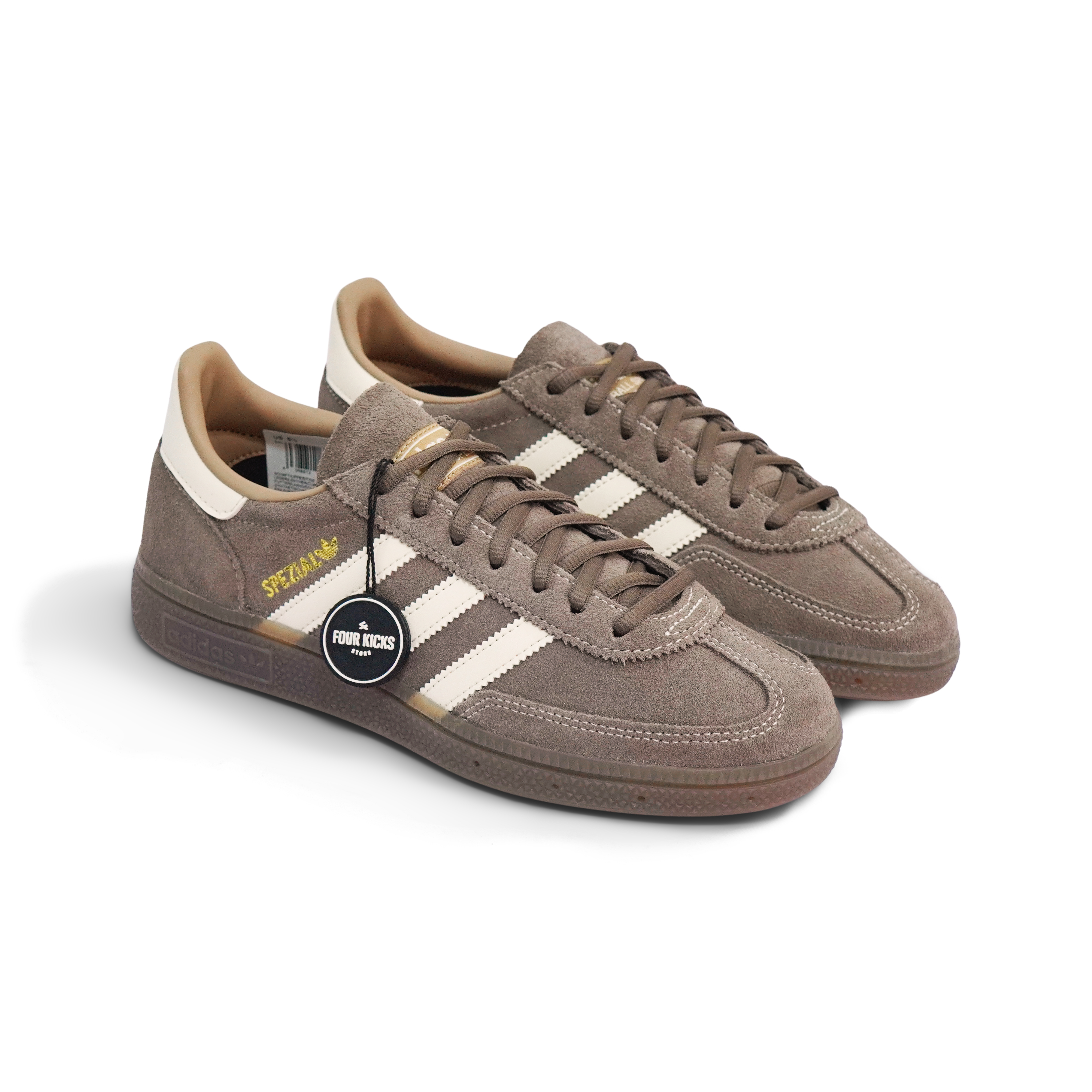 2344 Adidas Handball Spezial Earth Strata Wonder White Unisex KK1153 - Gambar 1