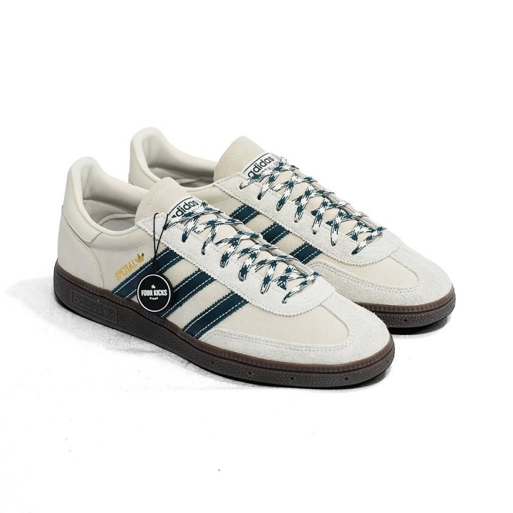 Adidas Handball Spezial Off White Aurora Ivy Gum KJ6017 Adidas Handball Spezial Off White Aurora Ivy Gum Mens KJ6017 - Gambar 1