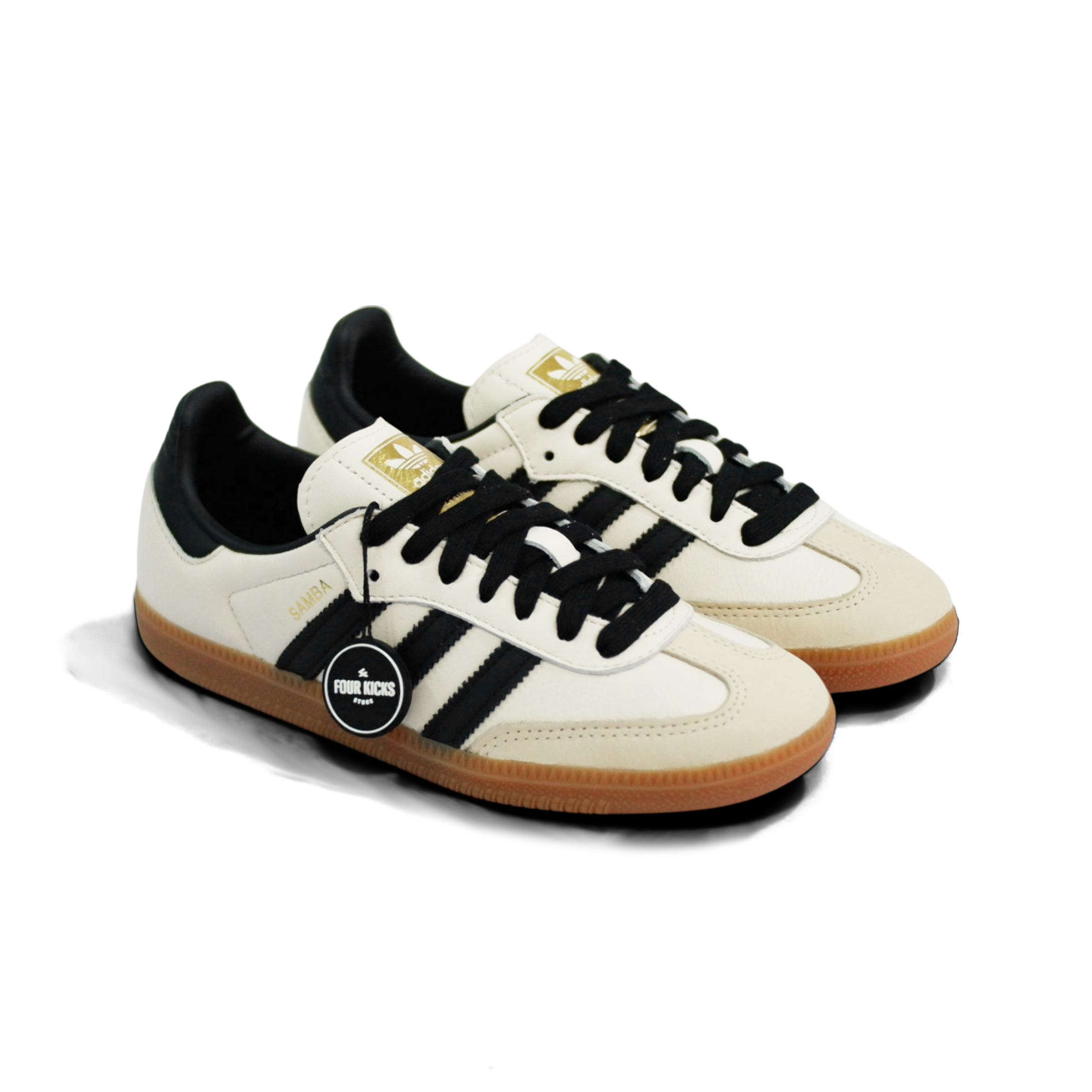 Adidas Lifestyle Shoes Samba OG Cream White Sand Stara Womens ID0478 (2) Adidas Samba OG Cream White Sand Strata Womens ID0478 - Gambar 1