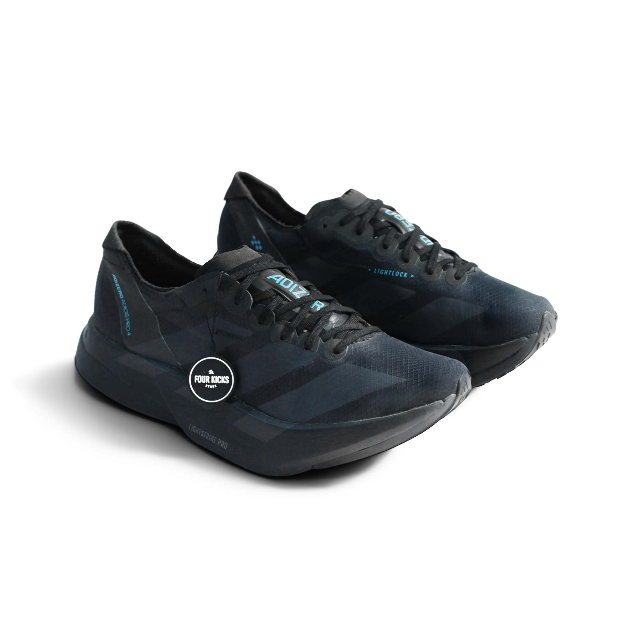 Adidas Running Shoes Adizero Adios Pro 4 Core Black Powder Teal Mens HQ7411 (1) Adidas Adizero Adios Pro 4 Core Black Powder Teal Mens HQ7411 - Gambar 1