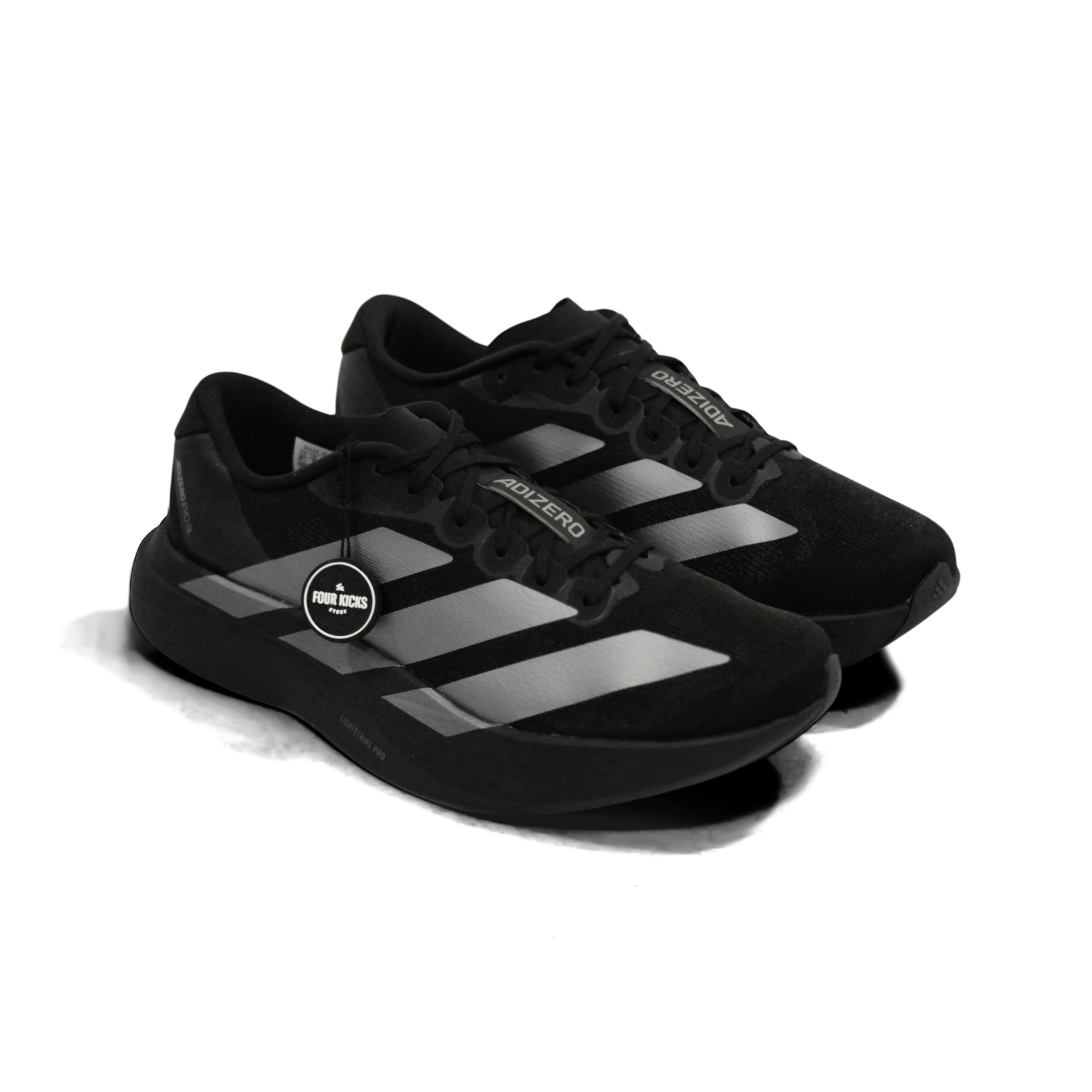 Adidas Running Shoes Adizero EVO SL Black Iron Metallic Mens JR4888 Adidas Adizero Evo SL Black Iron Metallic Mens JR4888 - Gambar 1