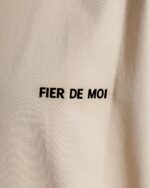 Fier De Moi T-shirt Capybara Napping Sitting Short Sleeve Cream - Gambar 5