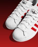 Adidas Superstar 2 Cloud White Better Scarlet Unisex JQ4728 - Gambar 4