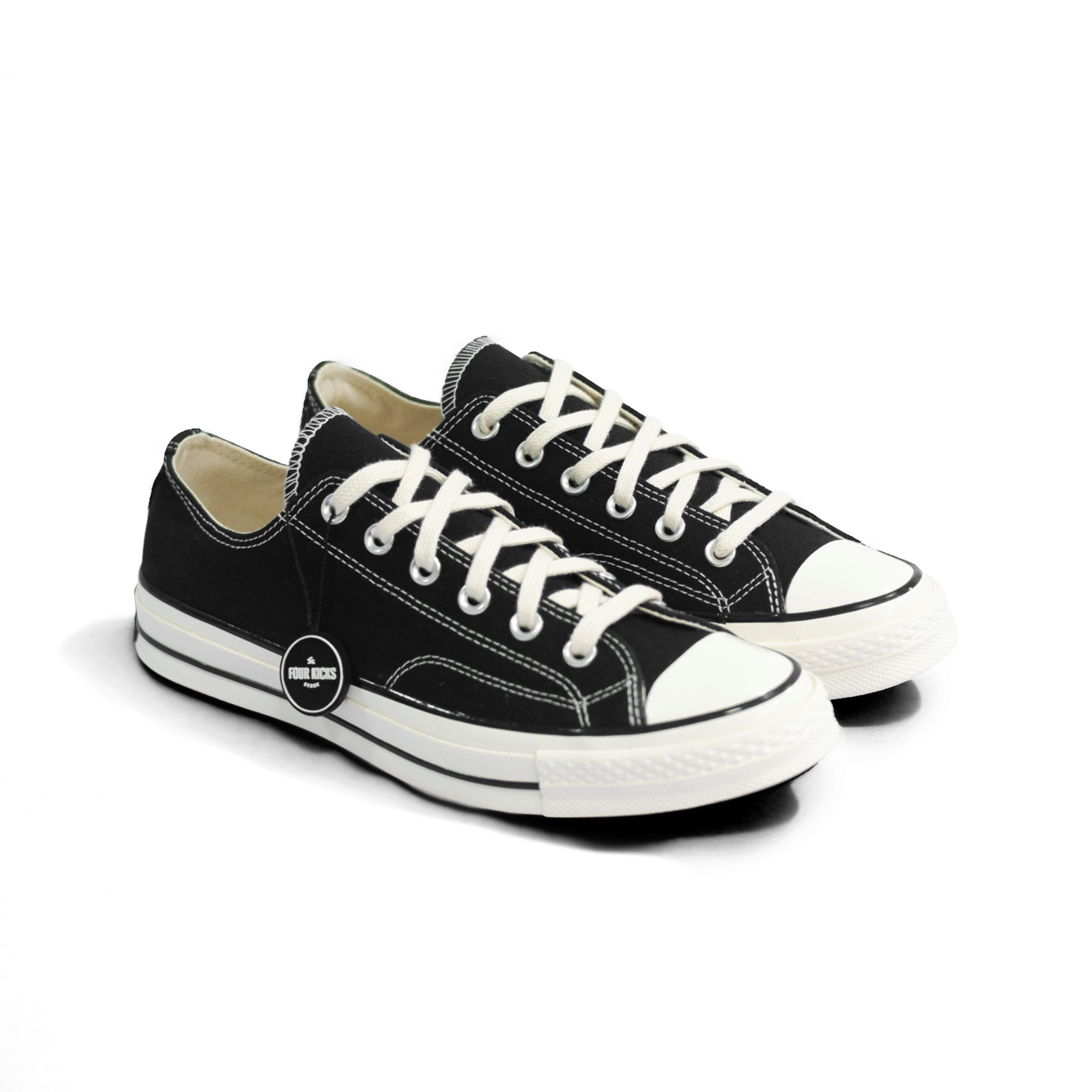 Converse Lifestyle Shoes 70s CTAS Low Black White Egret 162058C (2) Converse 70s CTAS Low Black White Egret 162058C - Gambar 1