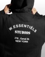 W Essentiels Hoodie Oversize Belcastel Noir Black - Gambar 4