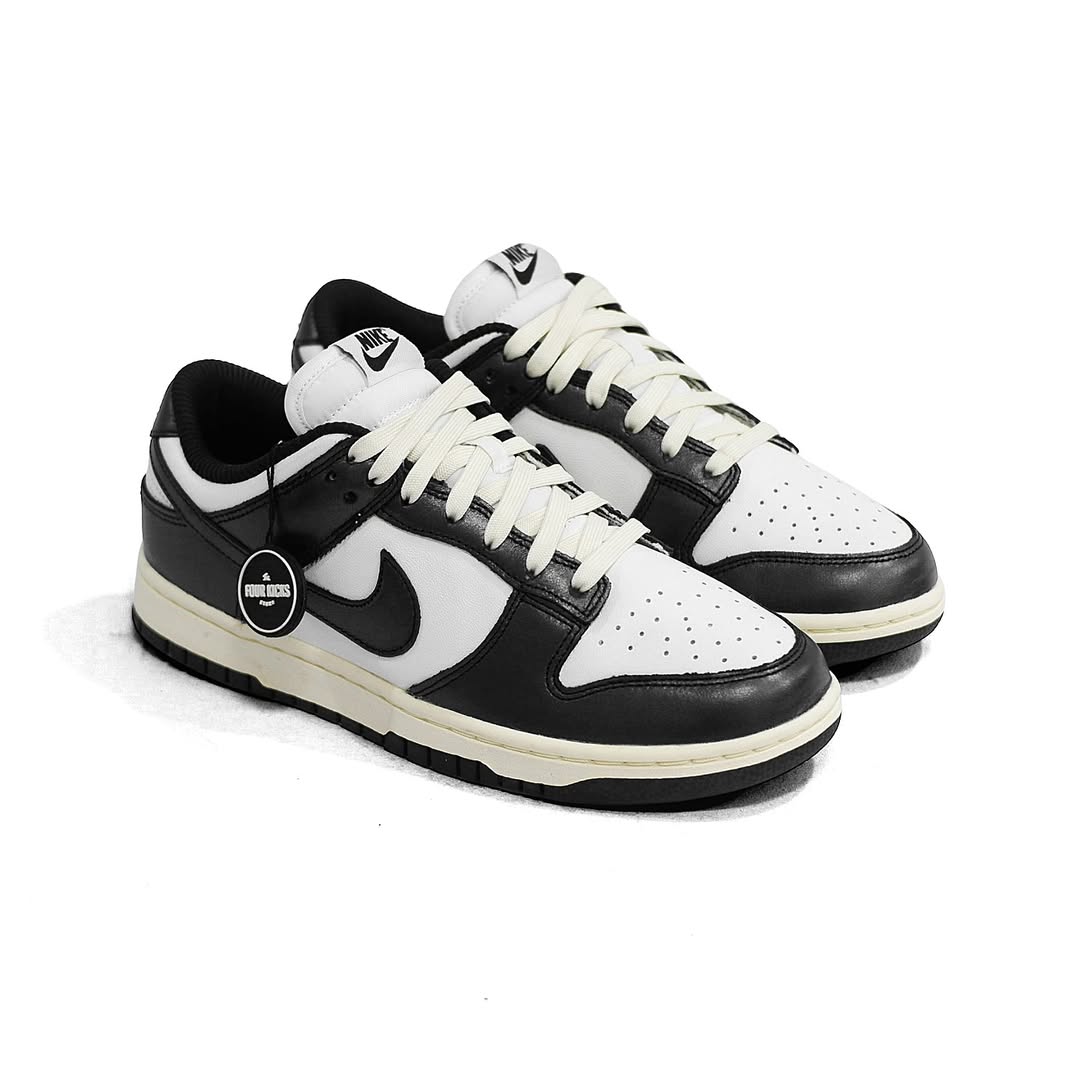 Dunk Low Vintage Nike Dunk Low Vintage Panda Womens FQ8899 100 - Gambar 1