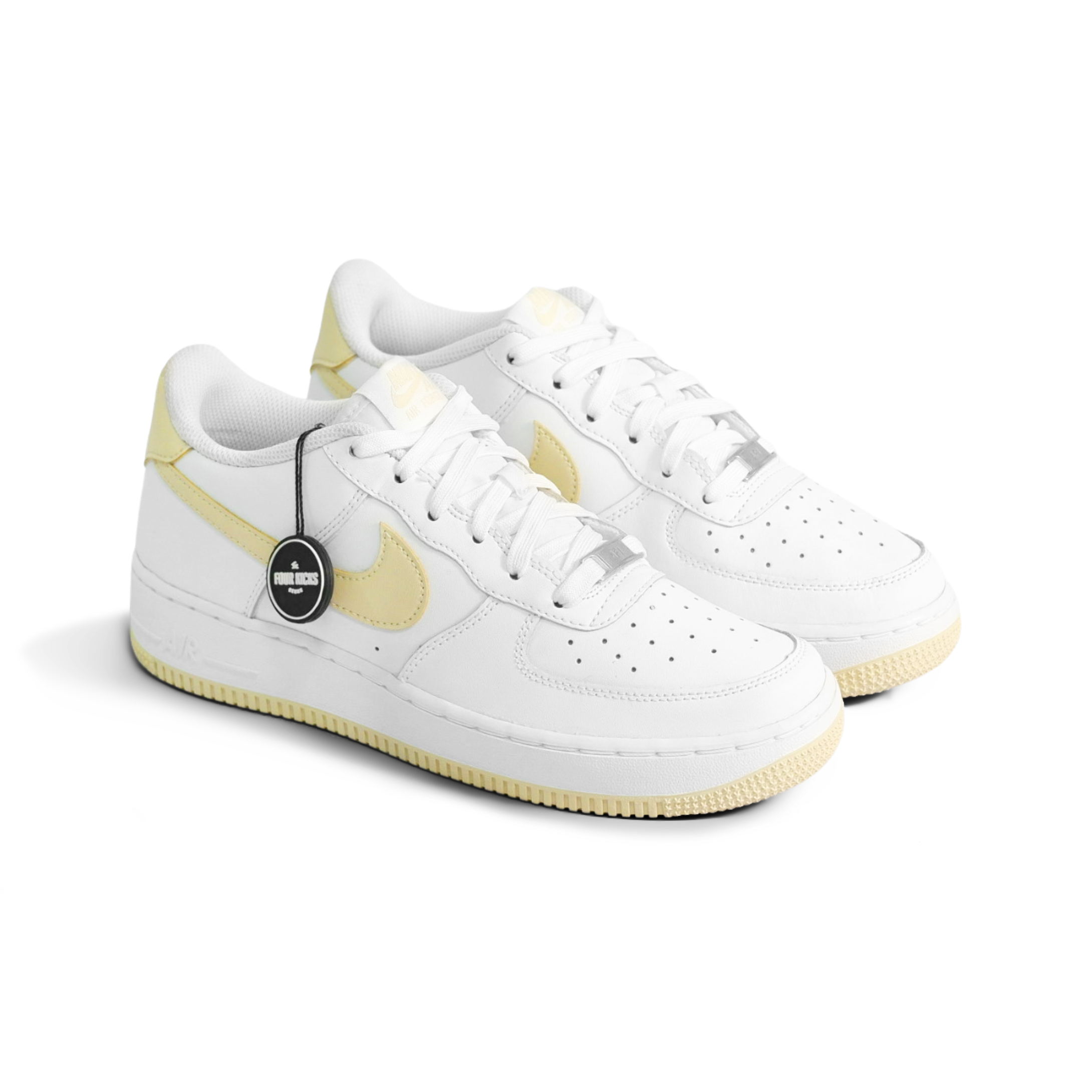 Nike Basketball Lifestyle Shoes Air Force 1 White Light Khaki GS FV5948 118 (2) Nike Air Force 1 White Light Khaki GS FV5948 118 - Gambar 1