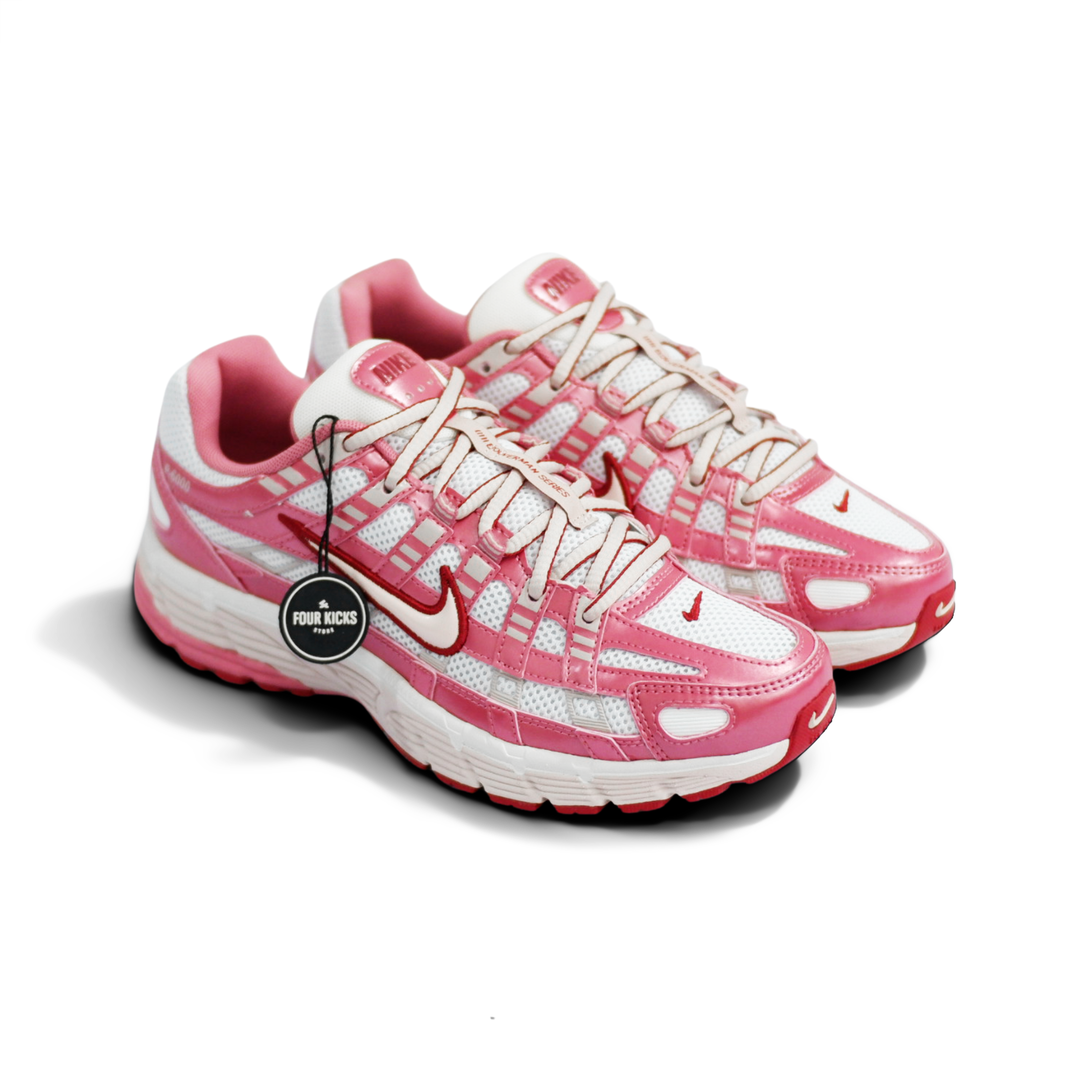 Nike Sport Lifestyle Shoes P-6000 White Silt Red Peony Womens IO3496 100 (1) Nike P-6000 White Silt Red Peony Womens IO3496 100 - Gambar 1