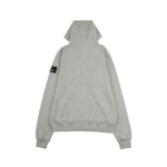 W Essentiels Hoodie Ecume Oversize Mid Logo Misty Grey - Gambar 2