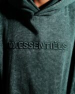 W Essentiels Hoodie Wash Label Bleu Affinity Ref-7326 Emerald Isle Forest Green - Gambar 6