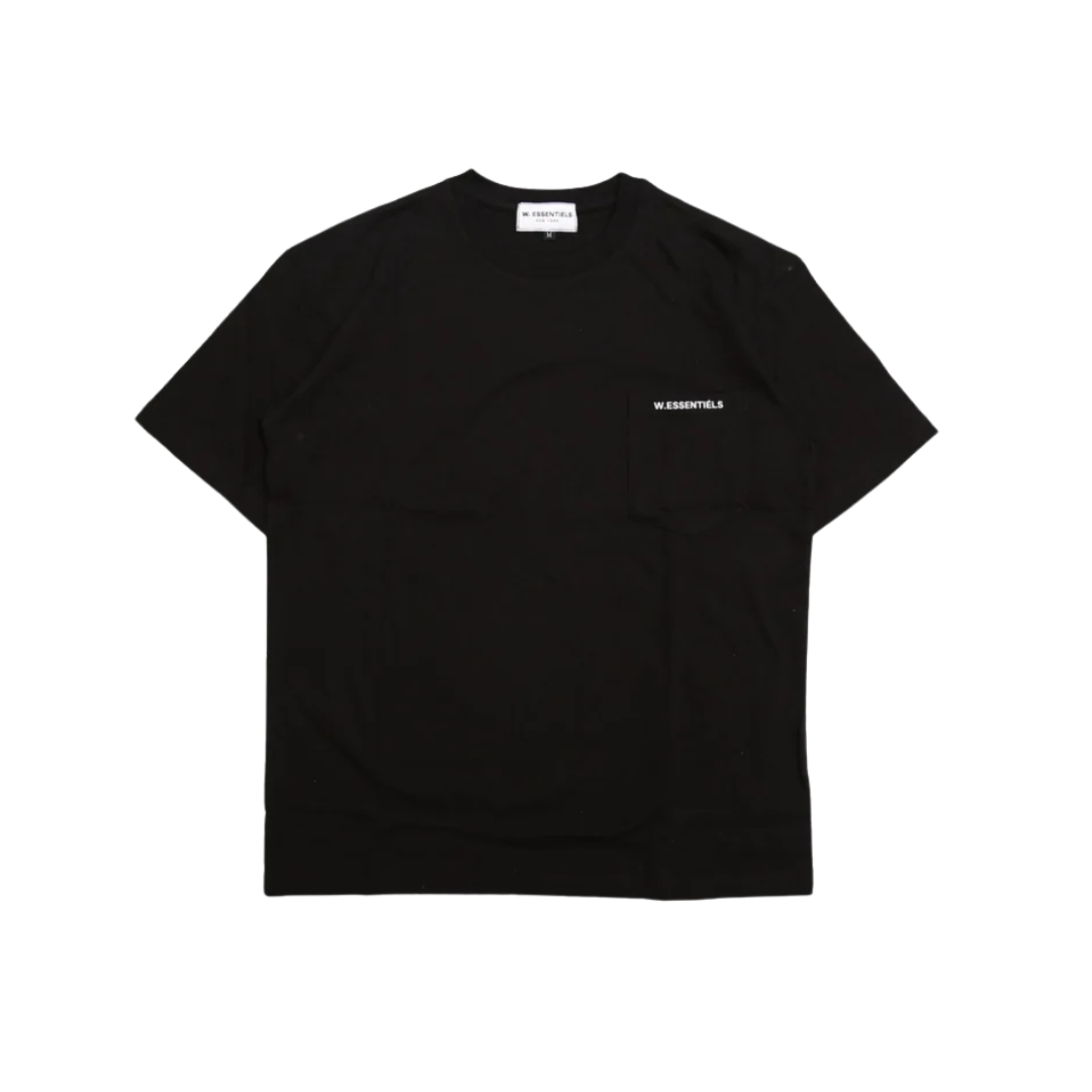 W Esentiels T-Shirt Boxy Cut Pocket Tea Noir Black (2) W Esentiels T-Shirt Boxy Cut Pocket Tea Noir Black - Gambar 1