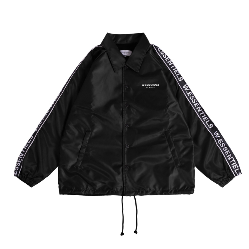 W Essentiels Jacket Delibes Windbreaker Noir Black 1 W Essentiels Jacket Delibes Windbreaker Noir Black - Gambar 1