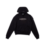 W Essentiles Hoodie Oversize Le Plissement Noir Black