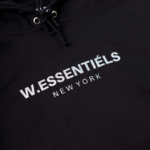 W Essentiles Hoodie Oversize Le Plissement Noir Black - Gambar 2