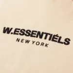 W Essentiels Hoodie Ecume Mid Logo Tan - Gambar 5