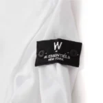 W Essentiels Hoodie Ecume Mid Logo White - Image 2