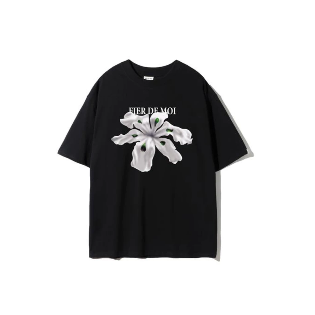 id-11134207-7ra0j-md8q166jzy9392 Fier De Moi Tshirt Steel Iris Front Printing Short Sleeve Black - Gambar 1