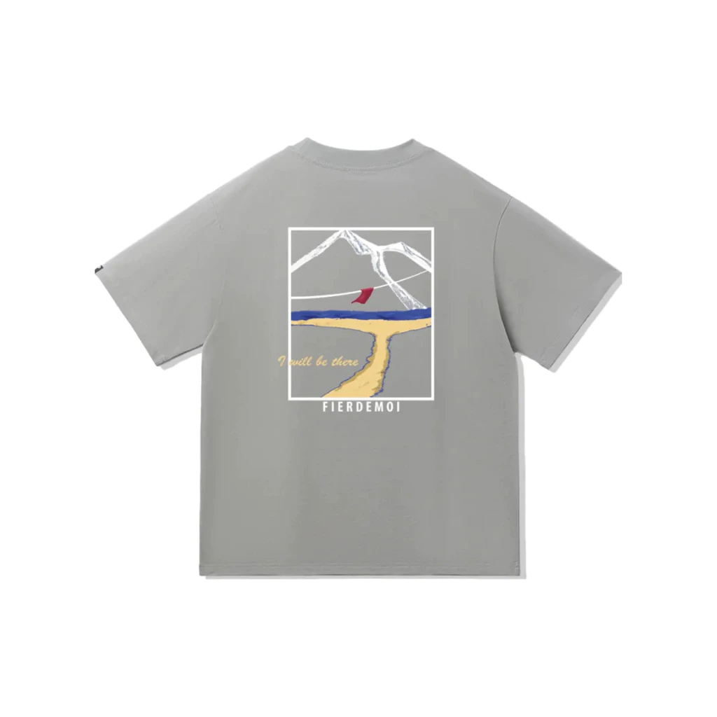 id-11134207-7rbk1-m92piuoii7srd3 Fier De Moi I Will Be There Short Sleeve T-Shirt Grey - Gambar 1