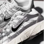 Nike P-6000 White Metallic Silver Flat Silver Black Unisex CD6404 105 - Image 5