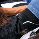 Puma Palermo Black White Gum Mens 396463 10 - Gambar 2