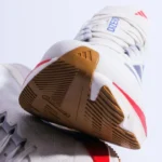 Adidas Adizero Boston 12 Core White Dark Blue Pure Ruby Mens JI4476 - Gambar 2