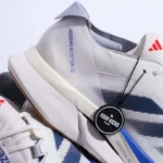 Adidas Adizero Boston 12 Core White Dark Blue Pure Ruby Mens JI4476 - Gambar 4