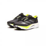 Adidas Adizero Boston 12 Aurora Ink Silver Metallic Pulse Lime Mens JI4477 - Gambar 2