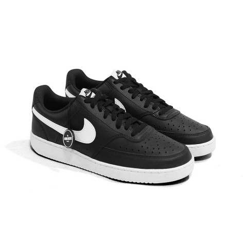 md_69b1be335b580-2.jpg Nike Court Vision Low Next Nature Black White Leather Mens DH2987 001 - Gambar 1