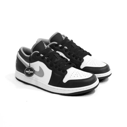Nike Air Jordan 1 Low Particle Shadow Black White Grey Mens 553558 040