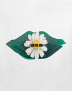 Fier De Moi T-Shirt Lip Flowers Short Sleeve White - Gambar 6