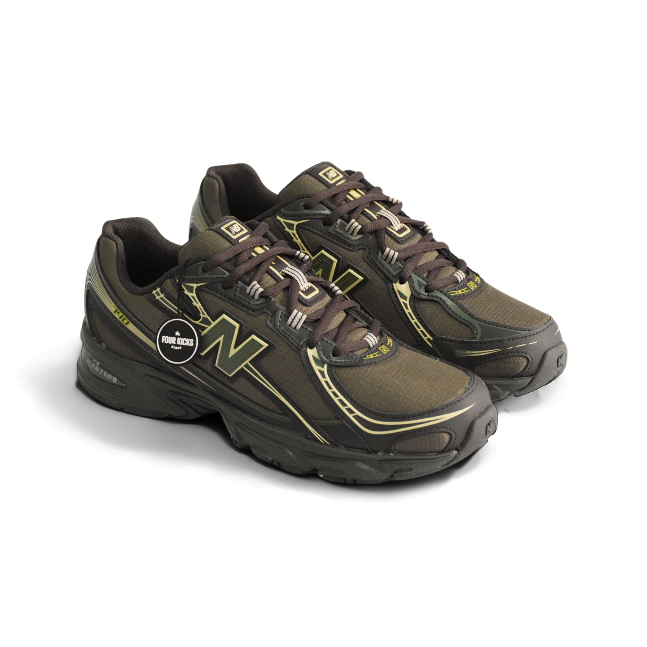 New Balance Sport Lifestyle Shoes 740 Brown Green Mens U7402RH (2) New Balance 740 Brown Green Mens U7402RH - Gambar 1