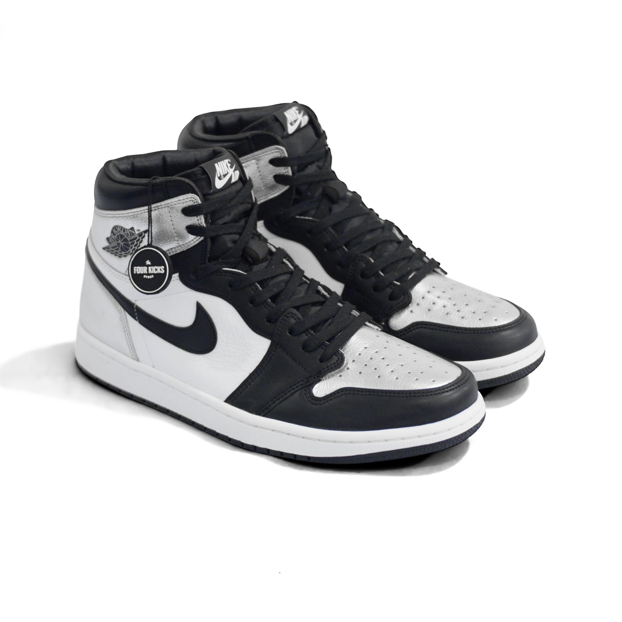 Nike Basketball Lifestyle Shoes Air Jordan Hi Og Silver Toe Womens CD0461 001 Nike Air Jordan Hi OG Silver Toe Womens CD0461 001 - Gambar 1
