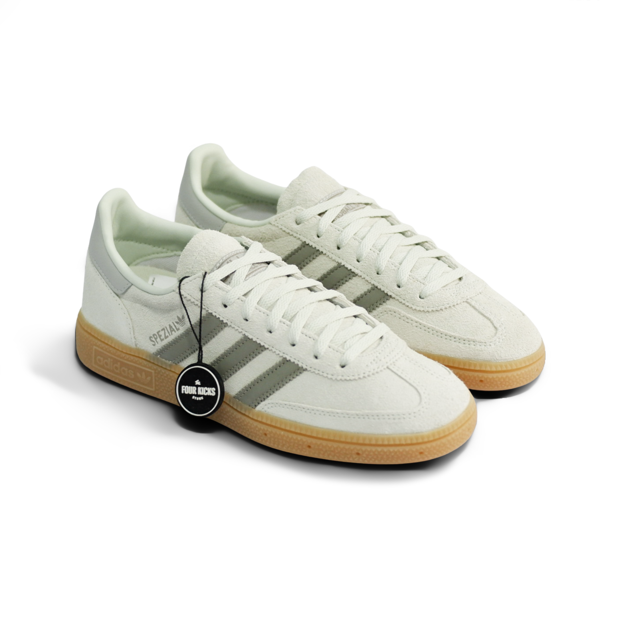 Adidas LifeStyle Shoes Handball Spezial Linen Green Silver Womens JR3628 (1) Adidas Handball Spezial Linen Green Silver Womens JR3628 - Gambar 1