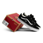 Vans Classic Old Skool Velcro Black White Unisex Adult VN0A3D29OIU - Gambar 2