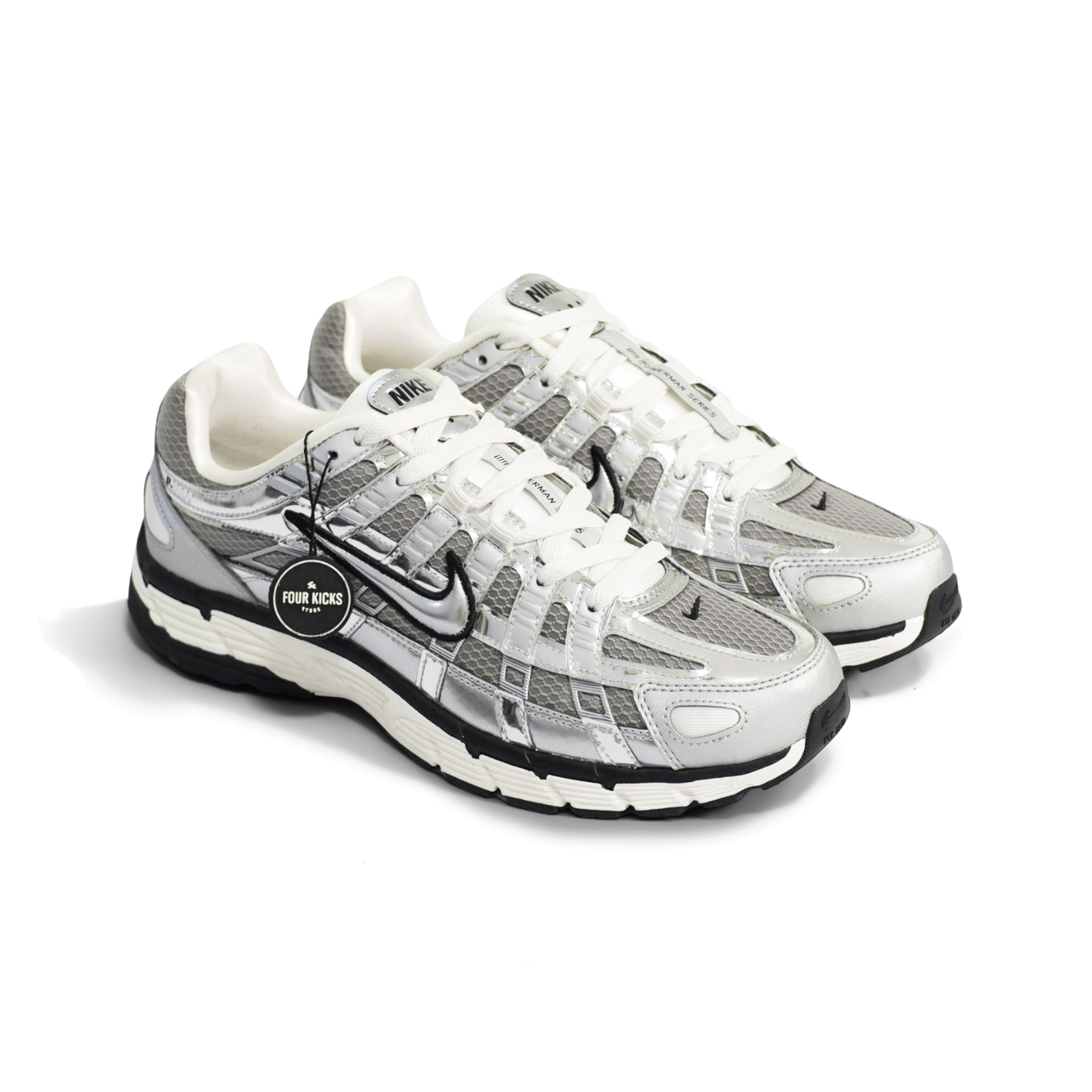1931 Nike P-6000 Metallic Silver Mens CN0149 001 - Gambar 1