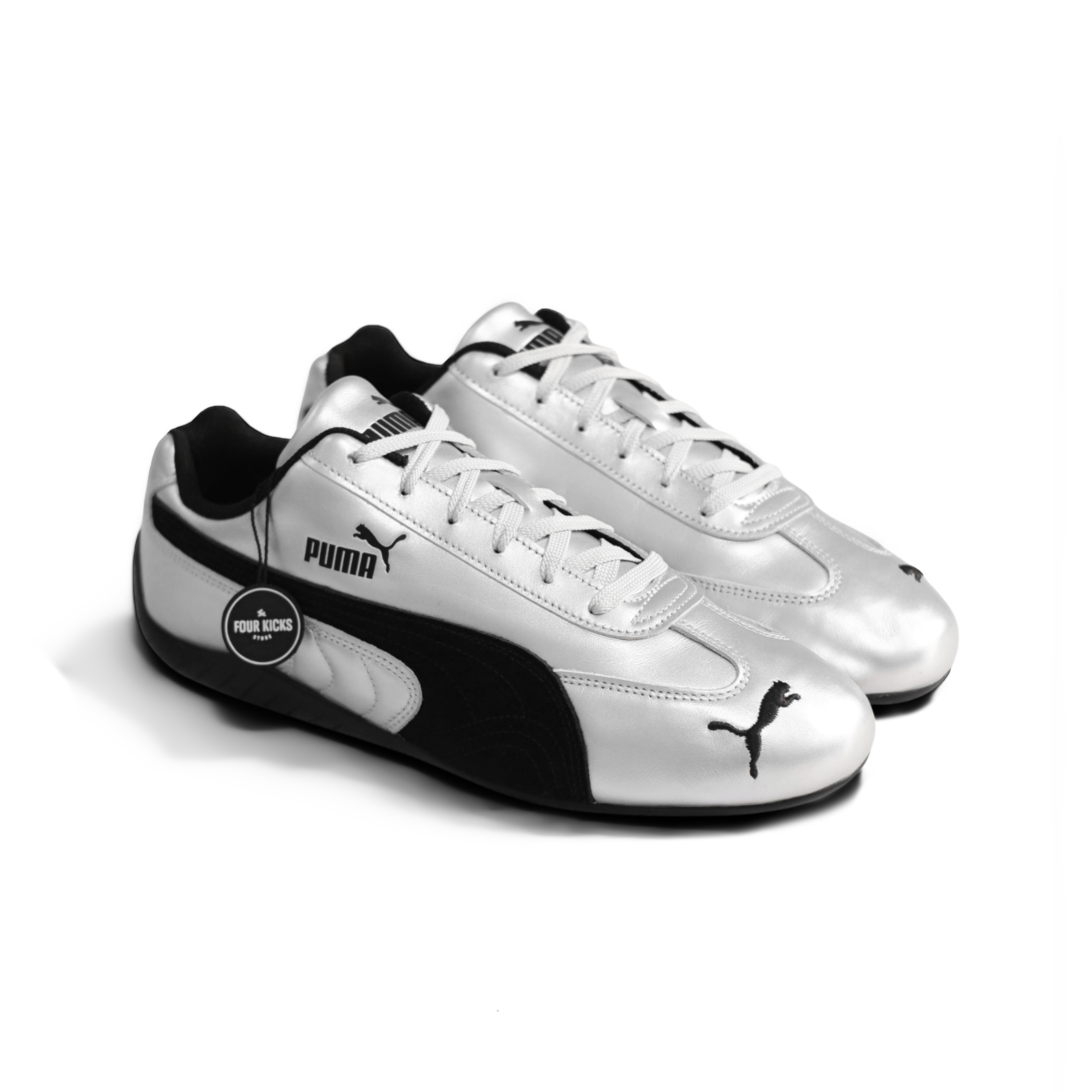 2072 Puma Speedcat OG Metallic Silver Black Unisex 403689 01 - Gambar 1