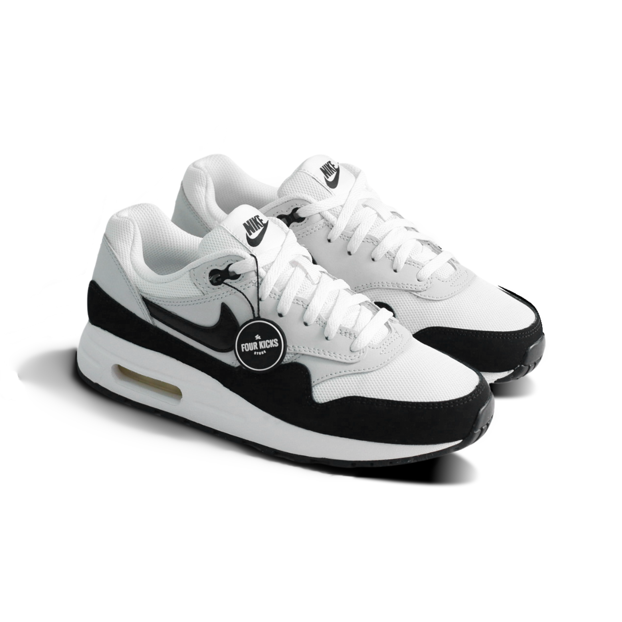 Nike Lifestyle Shoes Air Max 1 White Black GS DZ3307 106 (1) Nike Air Max 1 White Black GS DZ3307 106 - Gambar 1