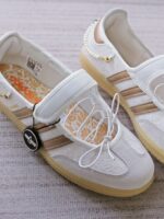 Adidas Samba Jane Crystal White Acid Orange Womens LA6407 - Gambar 3