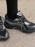 Asics GT-2160 x Atmos Tapetum Black Silver Mens 1203A576 001 - Gambar 3