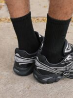 Asics GT-2160 x Atmos Tapetum Black Silver Mens 1203A576 001 - Gambar 6