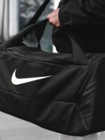 Nike Duffle Bag Training Small Brasilia Black White (41 L) BA5957 010 - Gambar 8