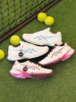 Asics Solution Speed FF 4 White Dusty Mauve Womens 1042A307 102 - Gambar 4