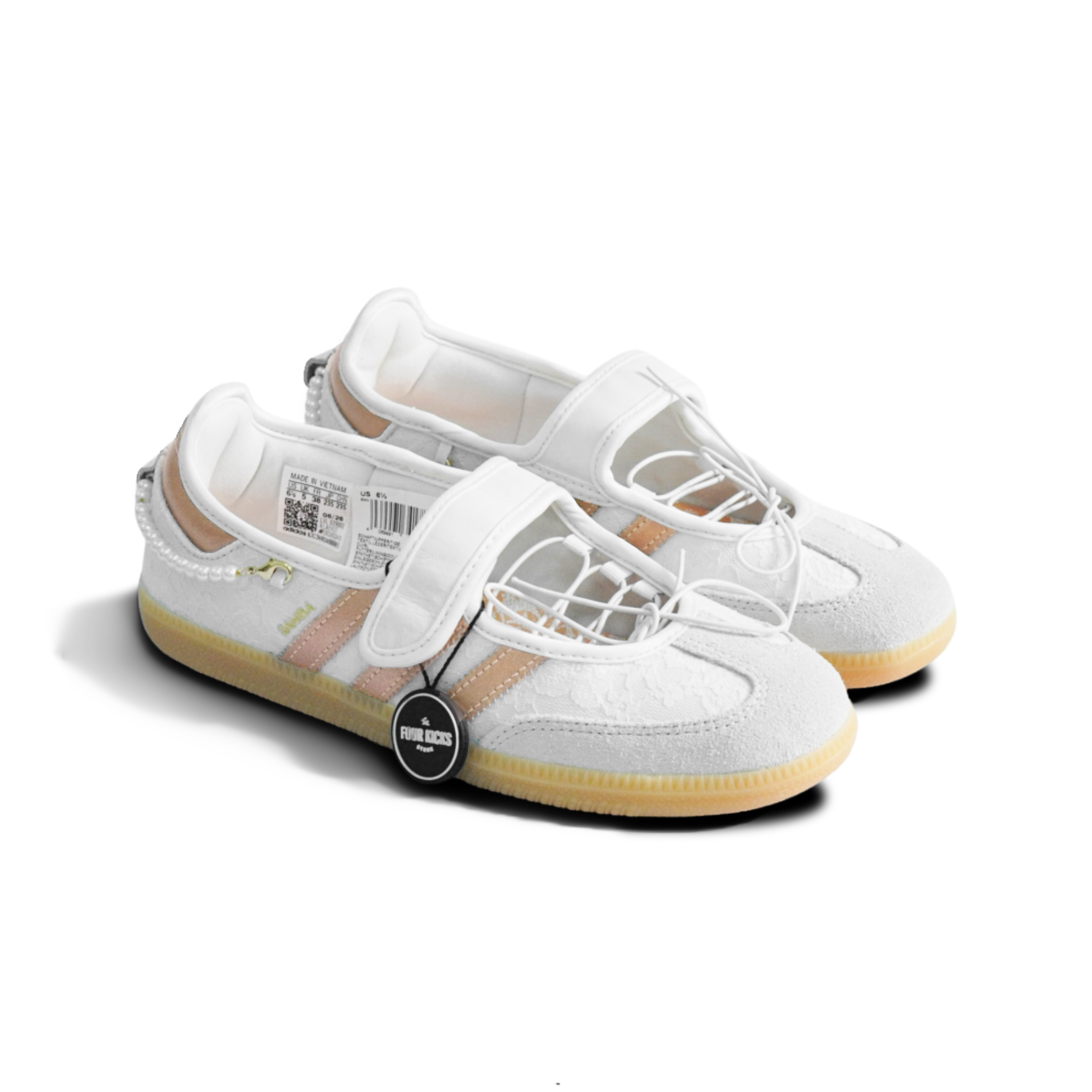 Adidas Lifestyle Shoes Samba Jane Crystal White Acid Orange Womens LA6407 (2) Adidas Samba Jane Crystal White Acid Orange Womens LA6407 - Gambar 1