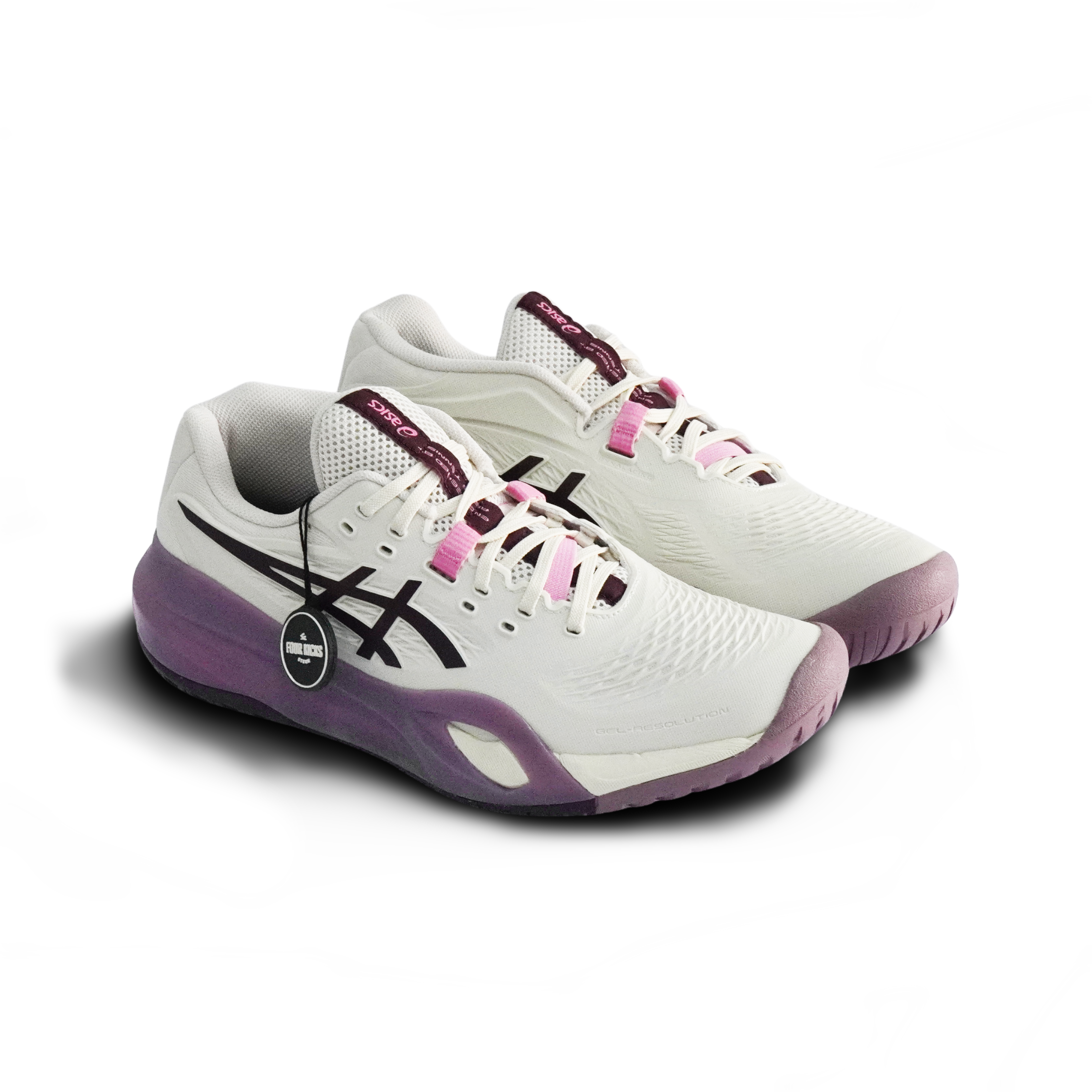 Asics Tennis Padel Shoes Gel- Resolution X Soft Oat Dark Aubergine Womens 1042A279 250 (2) Asics Gel- Resolution X Soft Oat Dark Aubergine Womens 1042A279 250 - Gambar 1