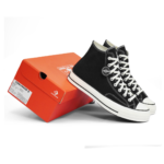 Converse Chuck 70s Wide HI Black White Egret Mens A10354C - Gambar 2