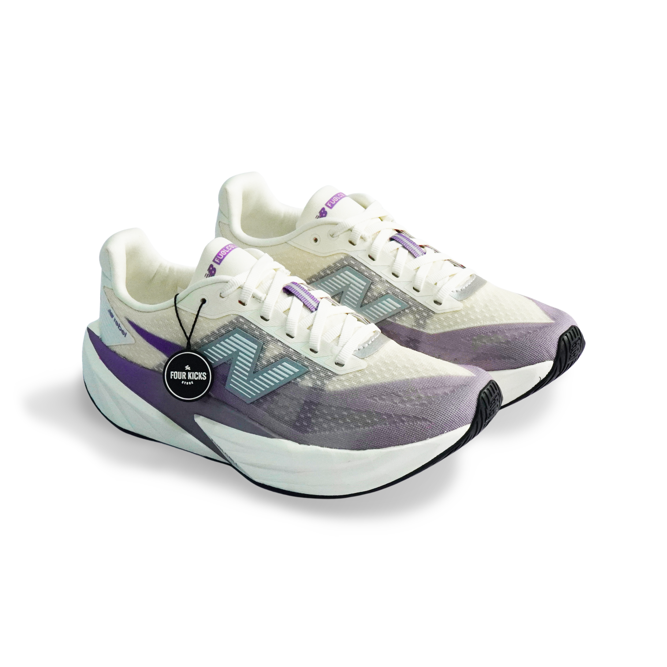New Balance Running Shoes Fuelcell Rebel v5 Candid Violet Angora Womens WFCX3DM (1) New Balance Fuelcell Rebel v5 Candid Violet Angora Womens WFCX3DM - Gambar 1