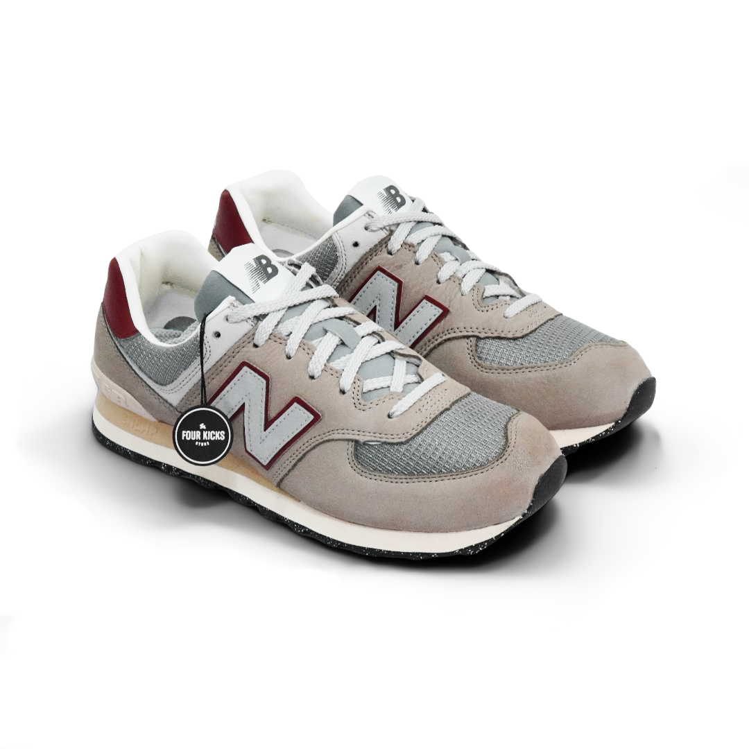 New Balance Sport Lifestyle Shoes 574 Arid Stone Monarch Burgundy Unisex Adult U574SKB (2) New Balance 574 Arid Stone Monarch Burgundy Unisex Adult U574SKB - Gambar 1